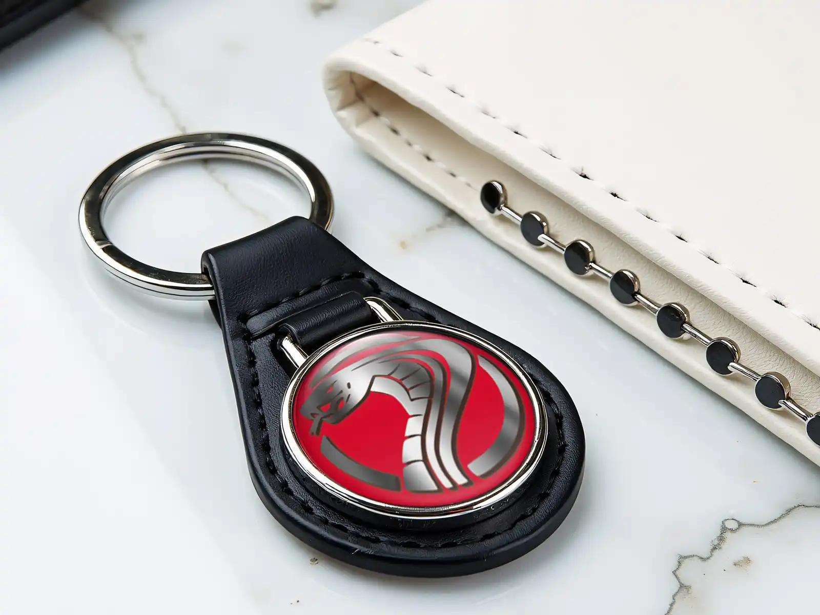 Key Rings for Men Sturdy Leatherette Design Edge